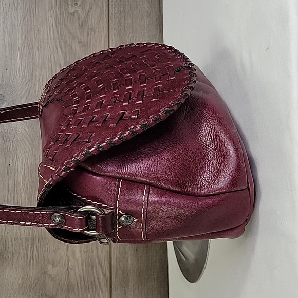 Patricia Nash Purple Leather Flap Front Crossbody Shoulder Bag - Picture 4 of 14